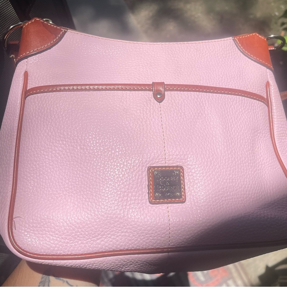 Dooney & Bourke Red Leather Bag with Contrasting Stitching
